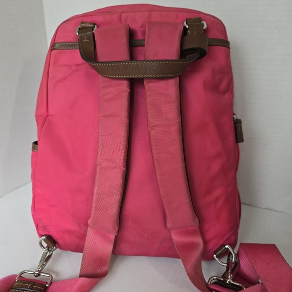 Tumi Pink and Brown Women's Backpack Y2K Vintage 90s - Picture 14 of 16